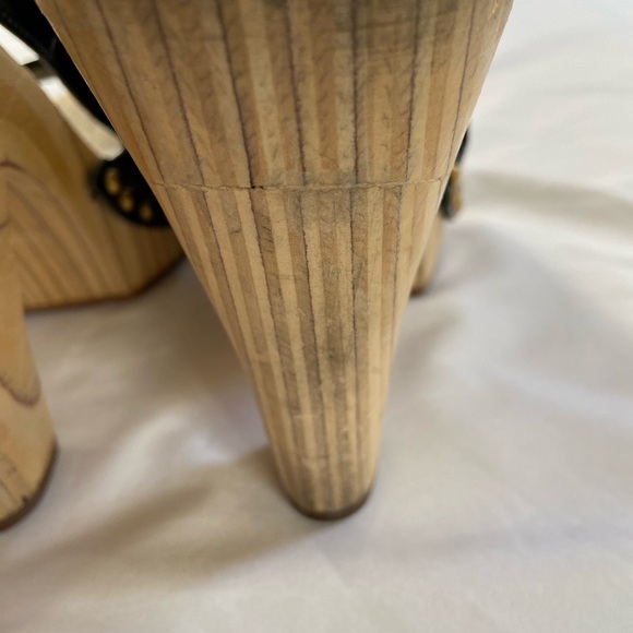 Miu Miu Patent Leather Wood Heels - Picture 11 of 14